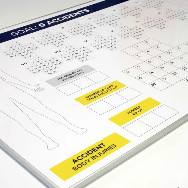 Tablica suchościeralna magnetyczna w ramie aluminiowej z własnym nadrukiem na wymiar - Wzór graficzny. Grafika przedstawia