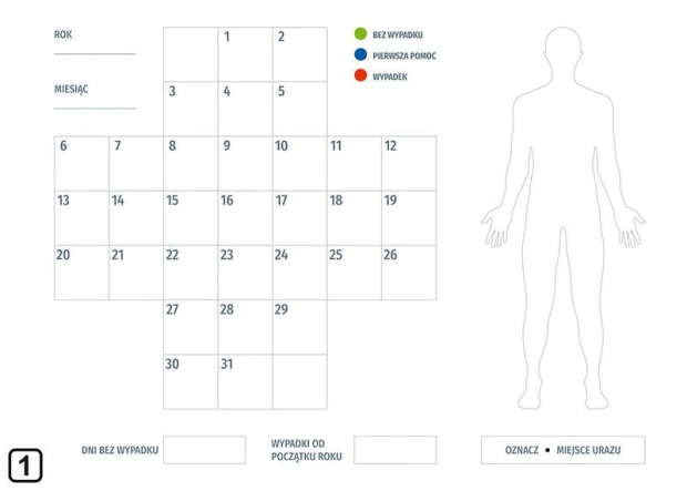 Tablica magnetyczna suchościeralna lean krzyż bezpieczeństwa 120 - Wzór graficzny. Grafika przedstawia siatkę z polami