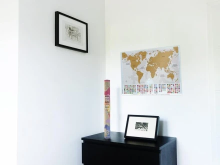 Mapa zdrapka Premium Świat + Flagi 