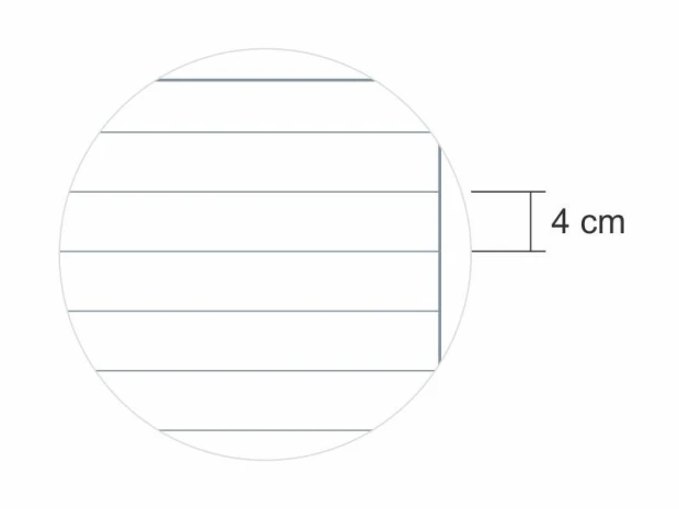 Nakładka magnetyczna suchościeralna linie 4cm 04 - Wzór graficzny. Prosta grafika z poziomymi liniami w odstępach 4 cm