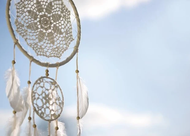 Tablica magnetyczna dream catcher suchościeralna 285 - Wzór graficzny. Grafika przedstawia okrągły motyw z koronkowym wzorem