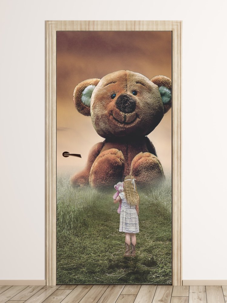 Fototapeta na drzwi dla dzieci dziewczynka z motylem FP 6021