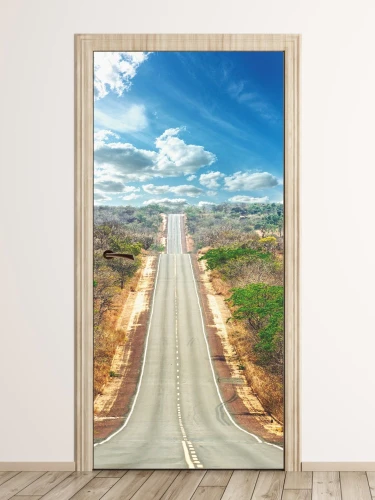 Fototapeta na drzwi droga przez prerię FP 6037