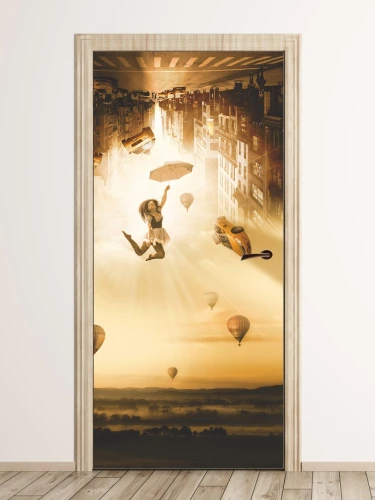 Fototapeta na drzwi Nowy Jork do góry nogami FP 6059