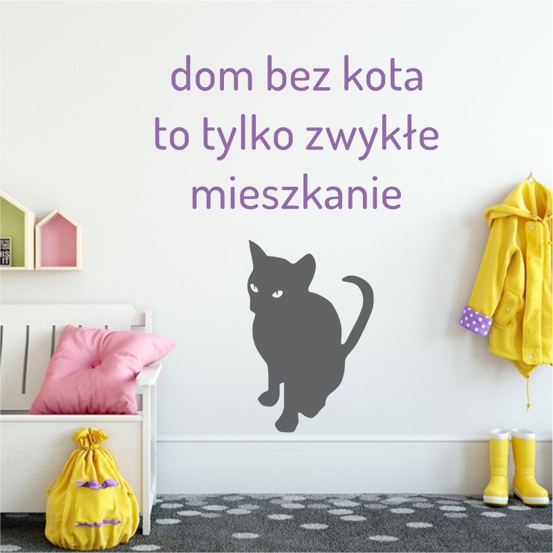 Szablon malarski dom bez kota to zwykłe mieszkanie 1954