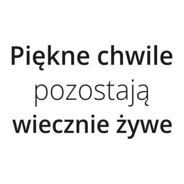 Szablon malarski sentencja: Piękne chwile 1972 - Wzór graficzny. Tekst w dwóch różnych rozmiarach, ułożony w dwóch liniach