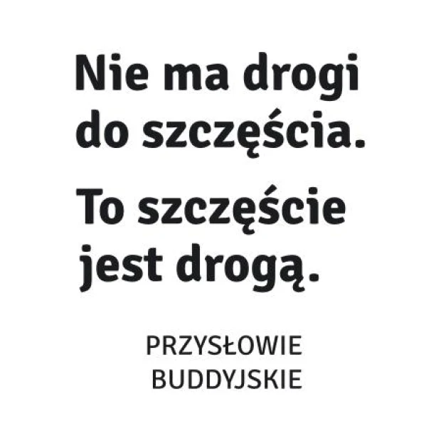 Szablon na ścianę przysłowie: Nie ma drogi do szczescia 1963 - Wzór graficzny. Tekst w dużych, wyraźnych literach