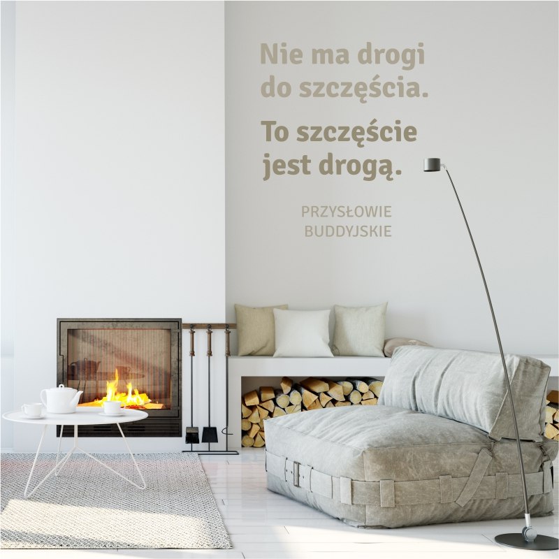 Szablon na ścianę przysłowie: Nie ma drogi do szczescia 1963