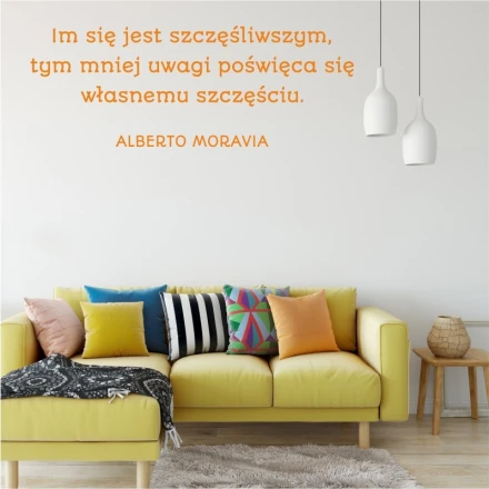 Szablon na ścianę sentencja: Im się jest szczęśliwszym 1958