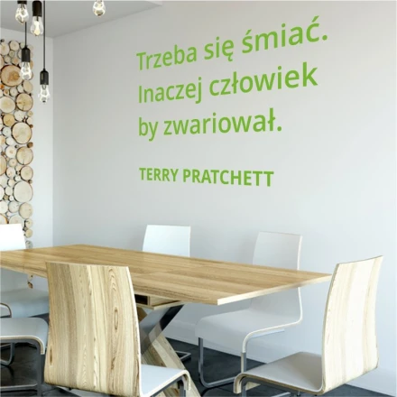 Szablon malarski cytat: Trzeba się śmiać 1965