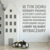 Szablon malarski sentencja: W tem domu mówimy prawdę 1941 - Aranżacja w pokoju dziecięcym. Ściany w jasnych kolorach