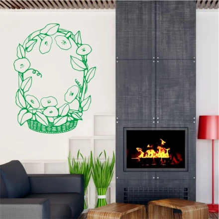 Szablon do malowania kosz z kwiatami 2048