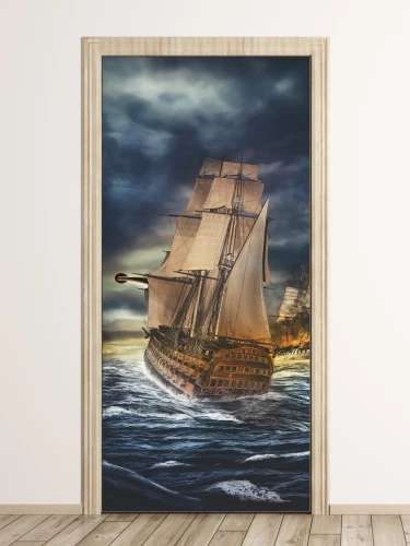Fototapeta na drzwi dla dzieci okręt FP 6251