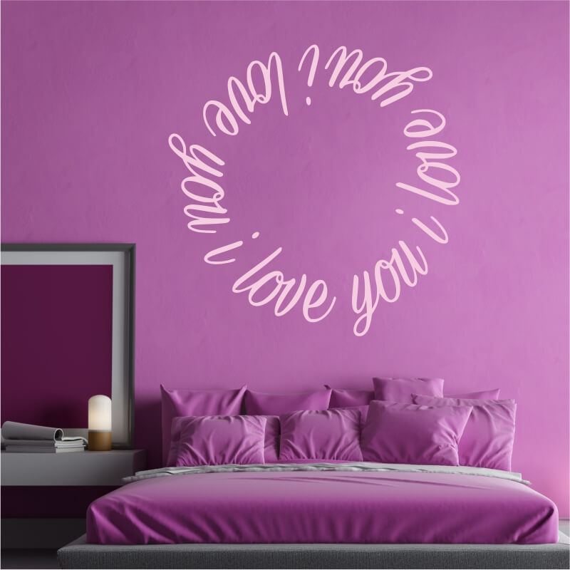 Naklejka na ścianę 2338 sentencja I love you 2338