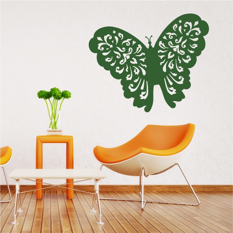 Naklejka na ścianę motyl ornament 2360