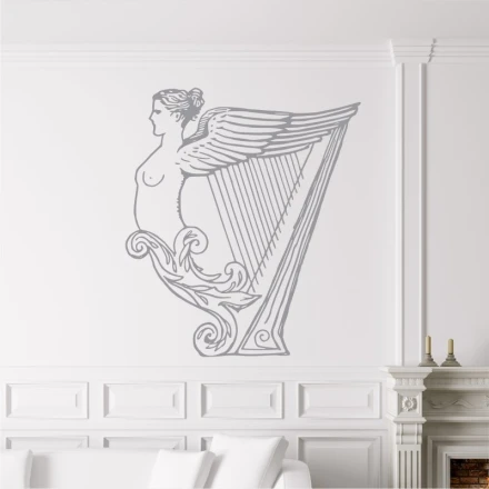 Naklejka na ścianę harfa 2256