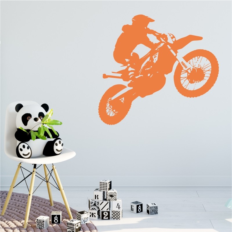 Naklejka na ścianę motocyklista 2319