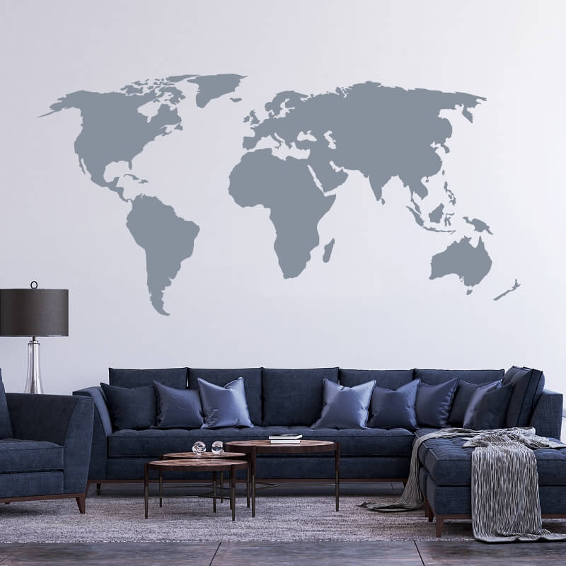 Naklejka na ścianę mapa świata 06