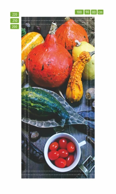 Fototapeta naklejka na drzwi warzywa owoce FP 6330 - Wzór graficzny. Na tle widoczne różnorodne warzywa i owoce
