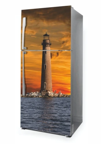 Okleina na lodówkę naklejka latarnia morska P1026