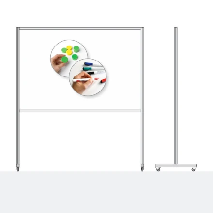 Tablica magnetyczna suchościeralna jezdna 180 x 120 cm