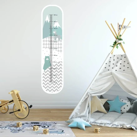 Naklejka dla dzieci miarka wzrostu miś 2462