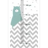 Naklejka dla dzieci miarka wzrostu miś 2462 - Wzór graficzny. Miarka z postacią misia, gwiazdkami i zygzakami
