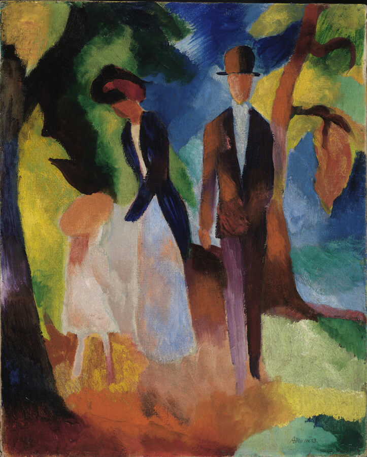 Reprodukcja Leute am blauen See, August Macke