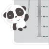 Naklejka miarka wzrostu dziecka miś panda 2459 - Wzór graficzny. Grafika przedstawia pandę trzymającą balon oraz miarkę