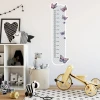 Naklejka miarka wzrostu dziecka motyle w pastelowych kolorach, idealna do przytulnego pokoju malucha