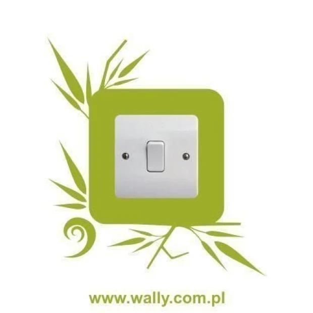 Stylowa naklejka pod kontakt w energetycznej zieleni, idealna do nowoczesnego wnętrza, dodająca świe
