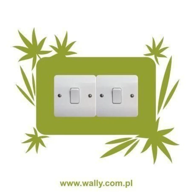Stylowa naklejka pod kontakt 1123 w energetycznych kolorach, idealna do nowoczesnego wnętrza z rośli