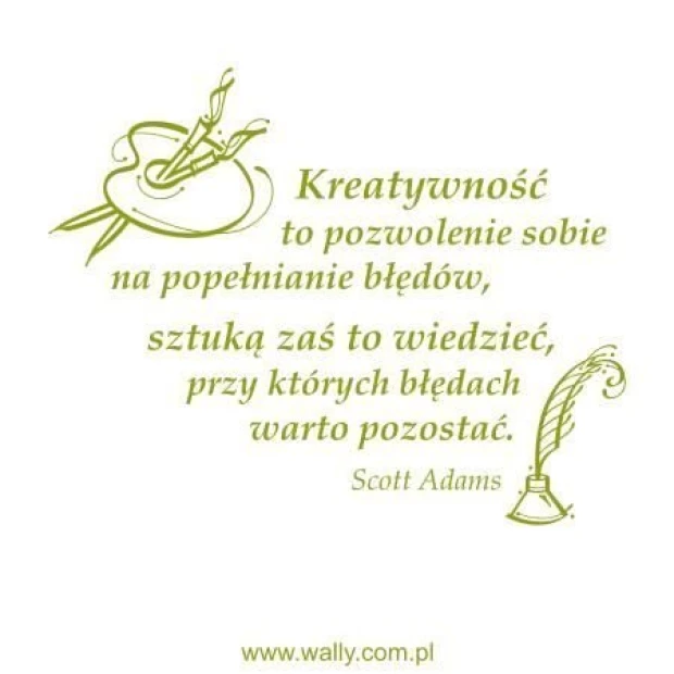 Elegancka naklejka sentencja 1251, idealna do przytulnego biura, inspirująca do twórczości i kreatyw