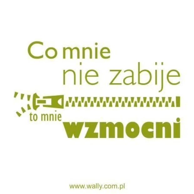 Inspirująca naklejka sentencja 1260 w energetycznym zielonym kolorze, idealna do nowoczesnego biura 