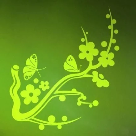 Naklejka gałąź motyle 1225