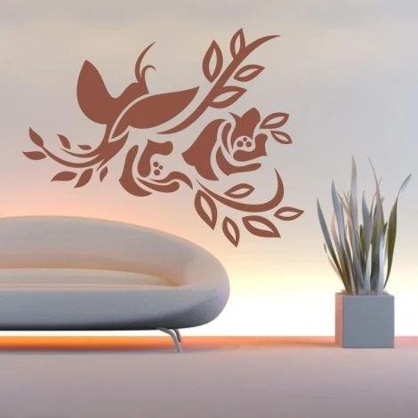 Stylowa naklejka chiński 10 w ciepłych odcieniach, idealna do nowoczesnego salonu, dodająca charakte