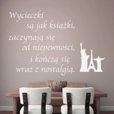 Inspirująca naklejka sentencja 1253 z motywującym cytatem, idealna do nowoczesnego salonu w stonowan