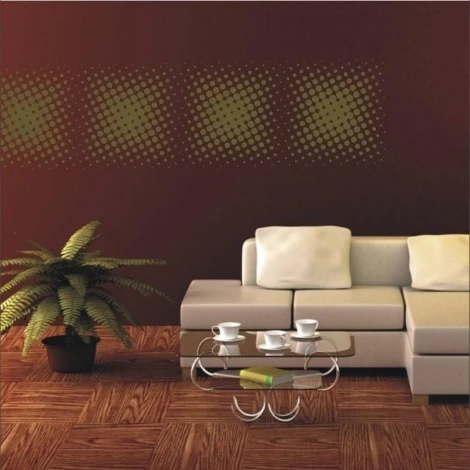 Abstrakcyjna naklejka 0786 w nowoczesnym salonie, dodająca elegancji i stylu dzięki geometrycznym wz