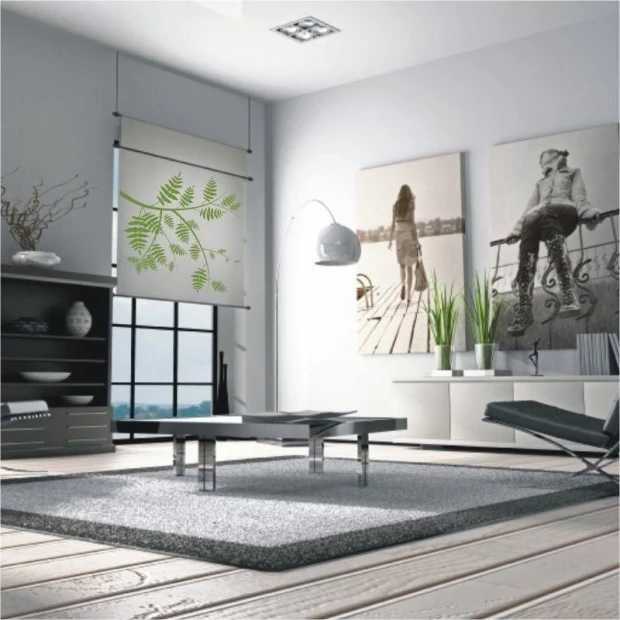Elegancka gałąź 0941 w minimalistycznym salonie, dodająca świeżości i naturalnego uroku wnętrzu.