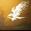 Dynamiczna naklejka orła 1205 w energetycznych odcieniach bieli, idealna do nowoczesnego wnętrza w s