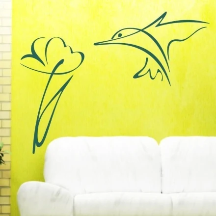 Szablon malarski koliber kwiatek 1284