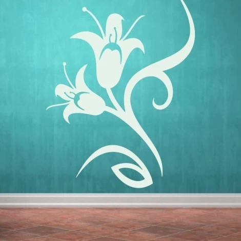 Stylowy szablon malarski kwiaty 0978, doskonały do nowoczesnego wnętrza, wprowadza świeżość i elegan