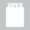 Tablica suchościeralna love 239 - Wzór graficzny. Kształt tablicy z napisem LOVE i sercem w górnej części