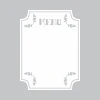 Tablica suchościeralna menu 278 - Wzór graficzny. Prostokąt z zaokrąglonymi rogami, ozdobiony liśćmi w narożnikach