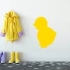 Tablica suchościeralna kaczuszka 221 - Aranżacja w pokoju dziecięcym. Żółta ściana z szarym dywanem w kropki