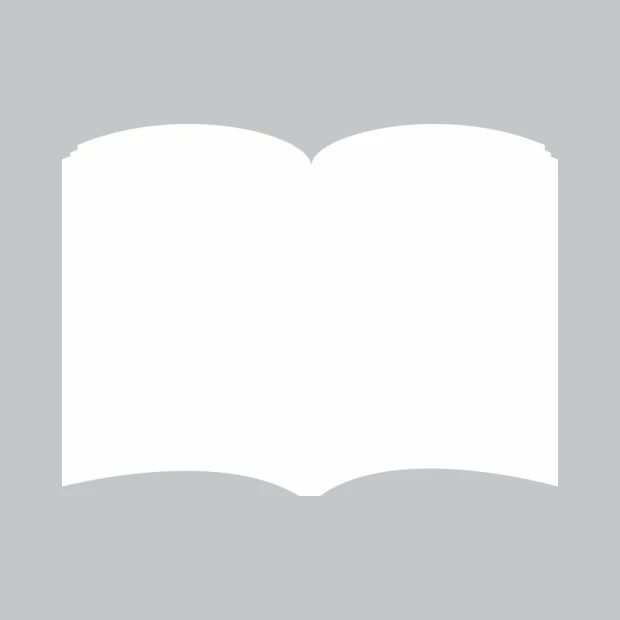 Biała tablica suchościeralna w kształcie otwartej książki na jednolitym tle