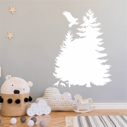 Tablica suchościeralna drzewa ptaki 303