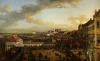 Reprodukcja View of Warsaw from the Royal Castle, Canaletto, Bernardo Bellotto - Wzór graficzny. Obraz przedstawia panoramę