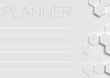 Tablica suchościeralna Weekly planner 423 - Wzór graficzny. Grafika z sześciokątami w różnych odcieniach szarości