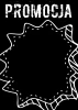 Tablica kredowa z nadrukiem promocja 078 - Wzór graficzny. Na czarnym tle znajduje się napis PROMOCJA oraz kontur